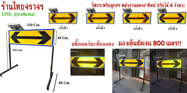 ป้ายเตือนก่อสร้าง หลังงานเเสงอาทิตย์